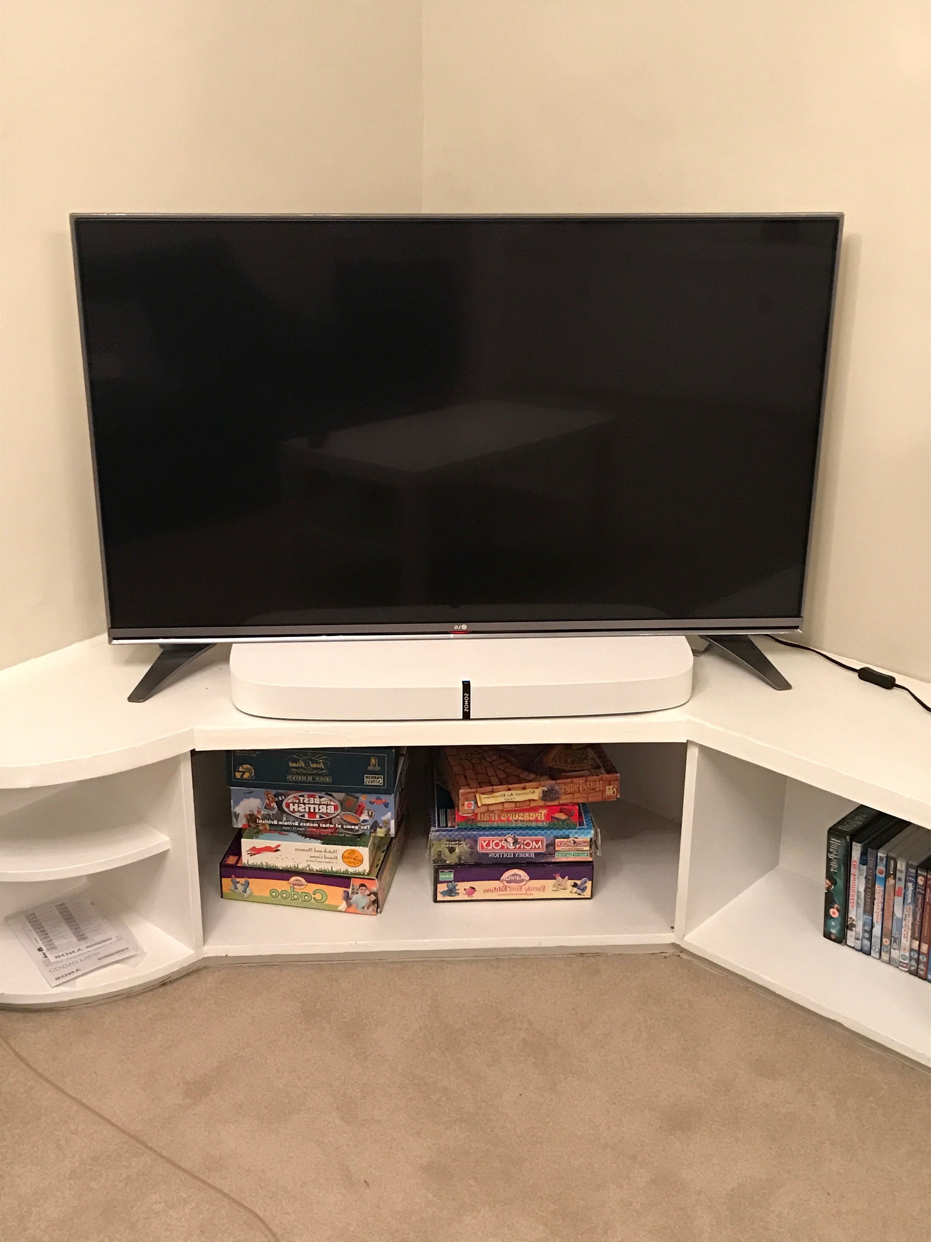 Sonos Tv Stands Within 2017 Photos Of Playbase On Tv With Outer Stands? (Photo 4 of 20)