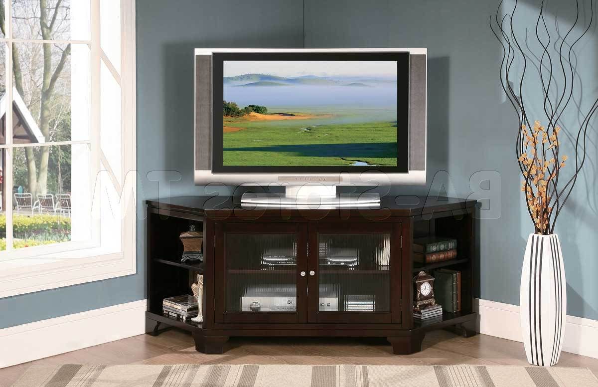 Tall Corner Tv Stand — New Beginning Home Designs : A Versatile Intended For Newest Dark Brown Corner Tv Stands (View 13 of 20)