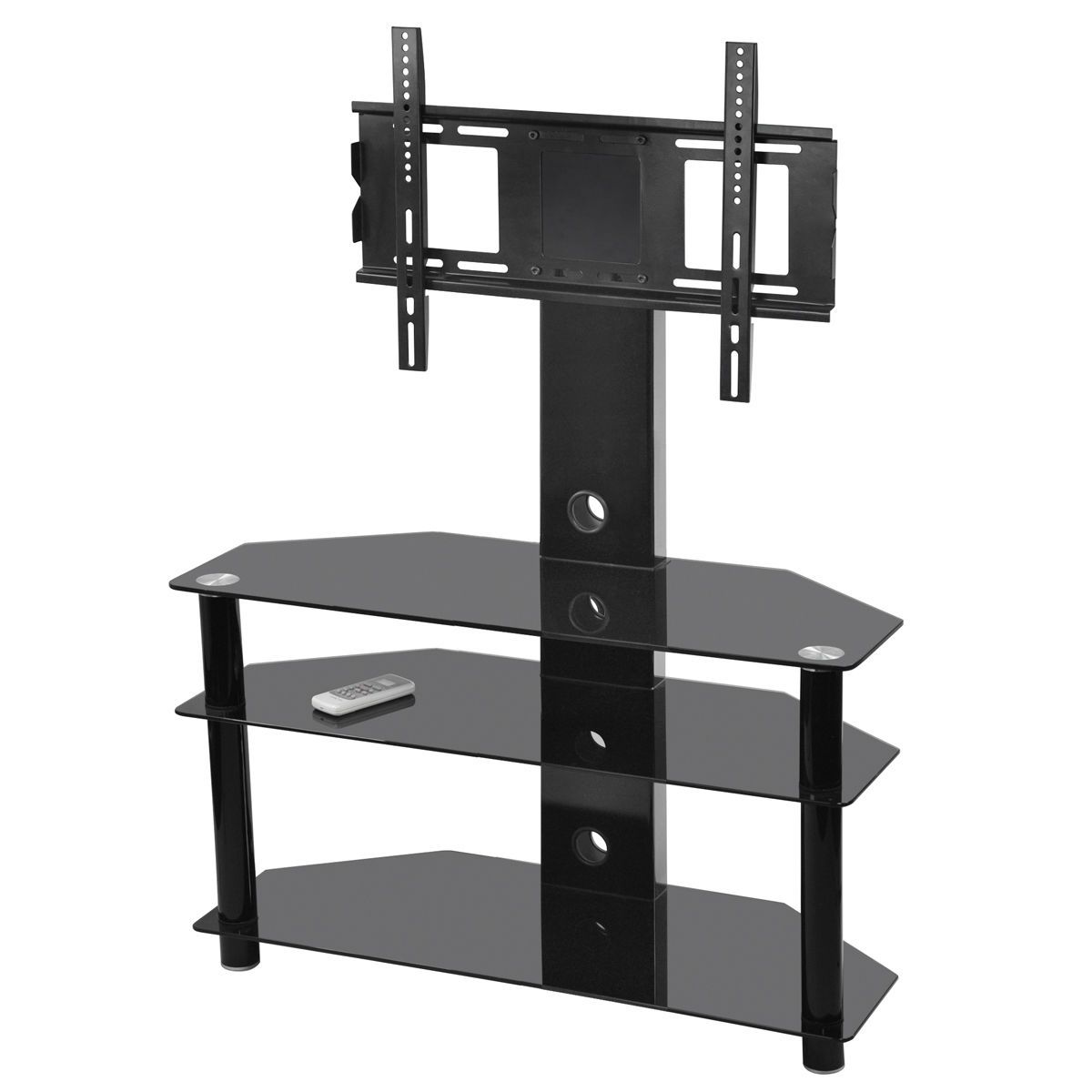 Featured Photo of The 20 Best Collection of Swivel Black Glass Tv Stands