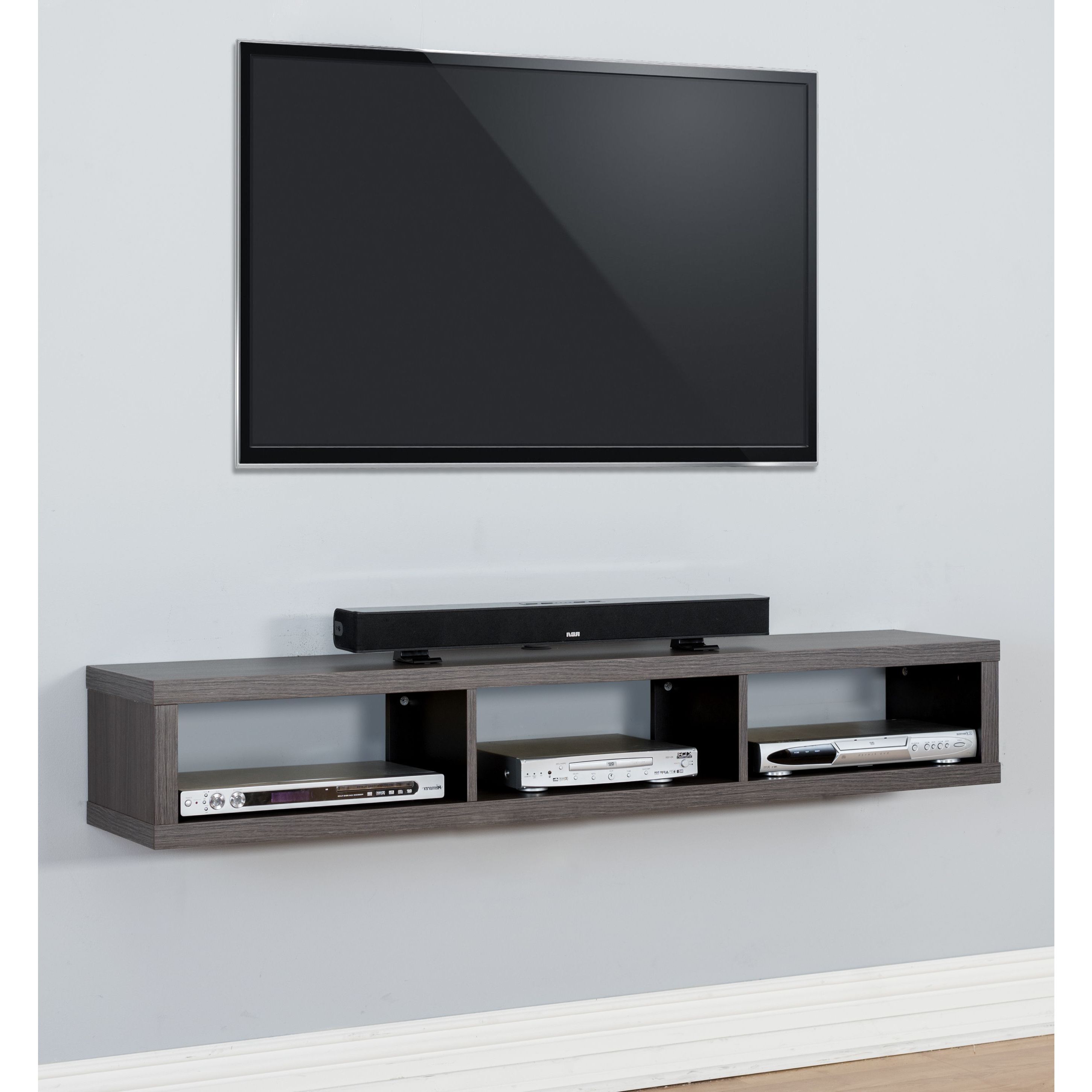 The Functional And Upscale Appearance Of This Wall Mounted Tv Throughout Preferred Shelves For Tvs On The Wall (View 12 of 20)