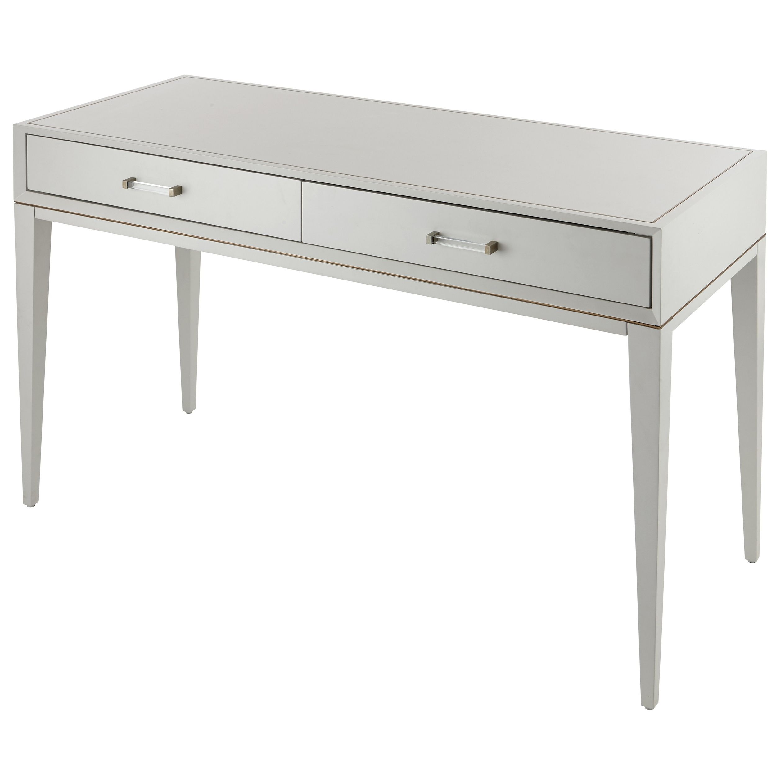 Trendy Black And White Inlay Console Tables Regarding Rv Astley Console Table Barra 2 Drawers In Grey (View 13 of 20)
