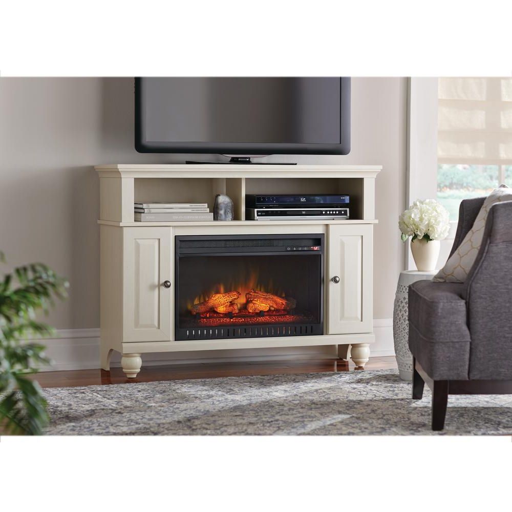 Trendy Electric Fireplaces – Fireplaces – The Home Depot In Dixon Black 65 Inch Highboy Tv Stands (View 13 of 20)