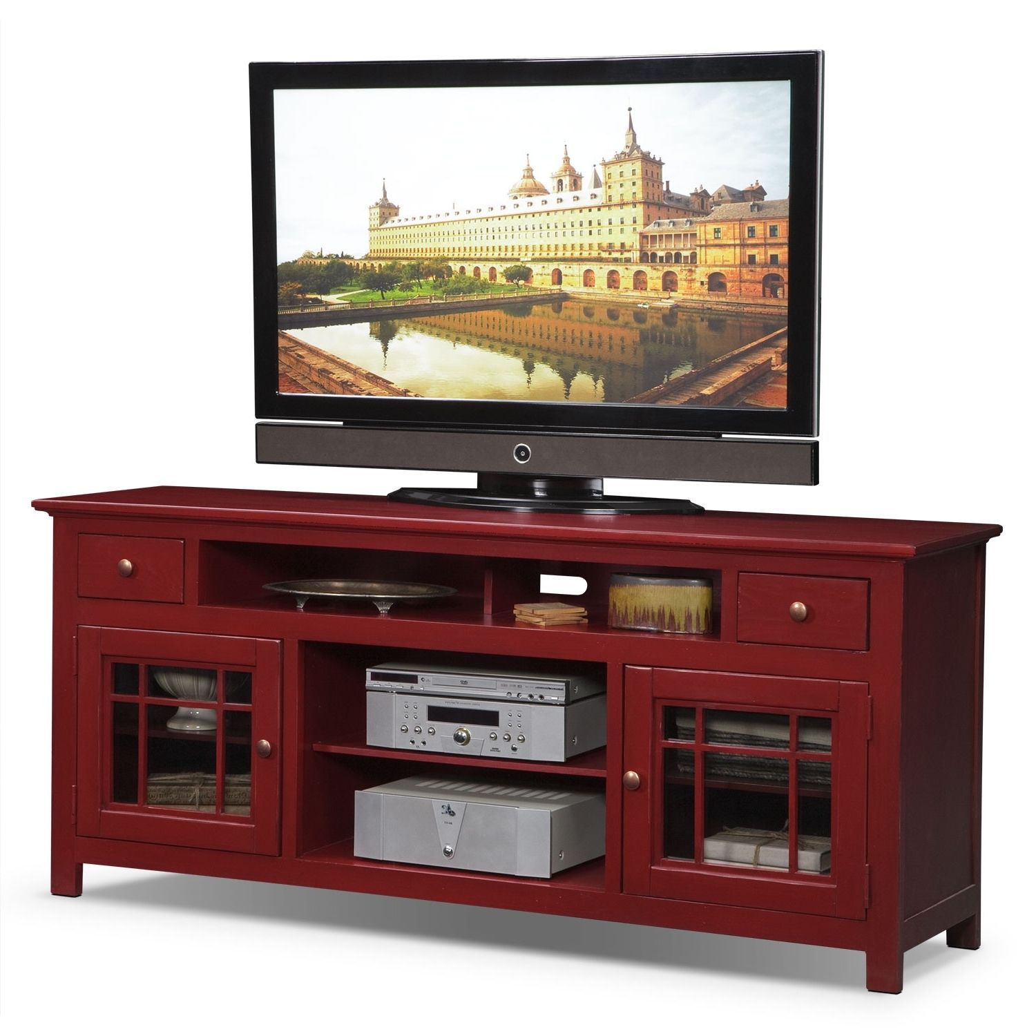 Trendy Red Tv Stands With Merrick 54" Tv Stand – Red (View 1 of 20)
