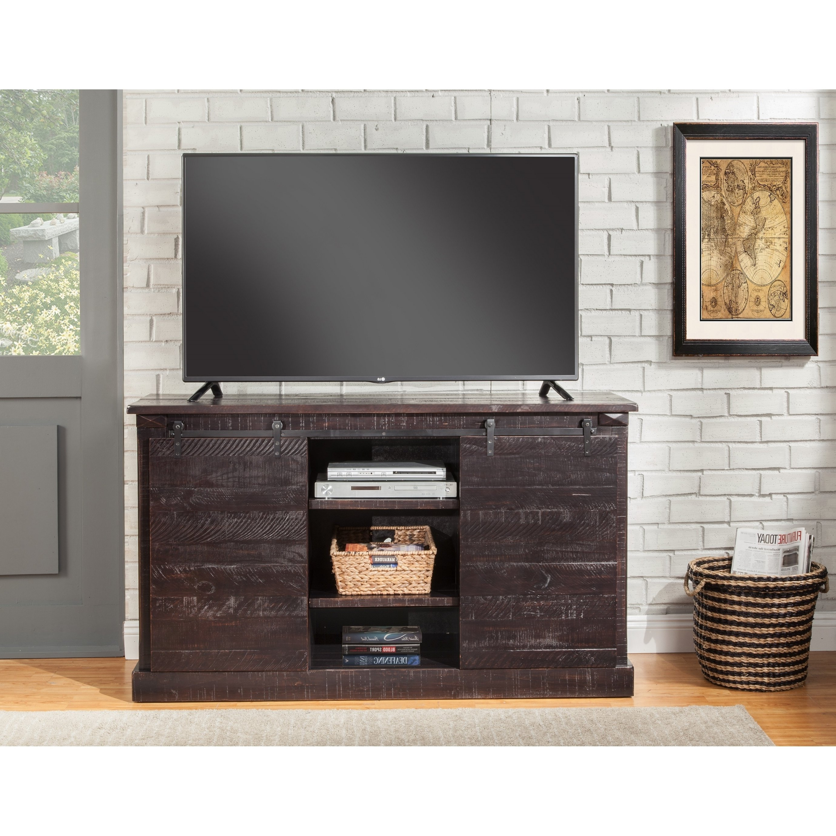 Trendy Wakefield 97 Inch Tv Stands Intended For Buy Black, Rustic Tv Stands & Entertainment Centers Online At (Photo 9 of 20)