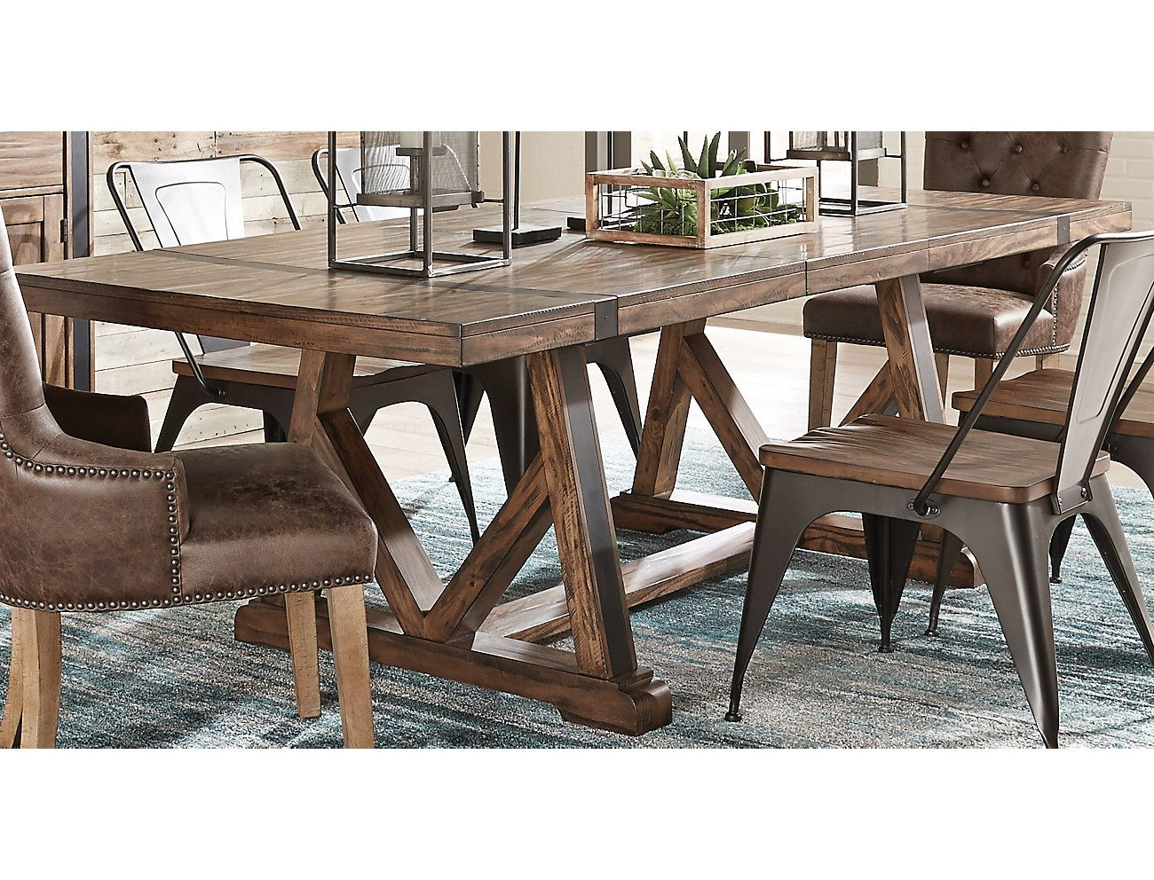 Trestle Dining Tables Regarding Parsons Travertine Top & Brass Base 48x16 Console Tables (View 16 of 20)