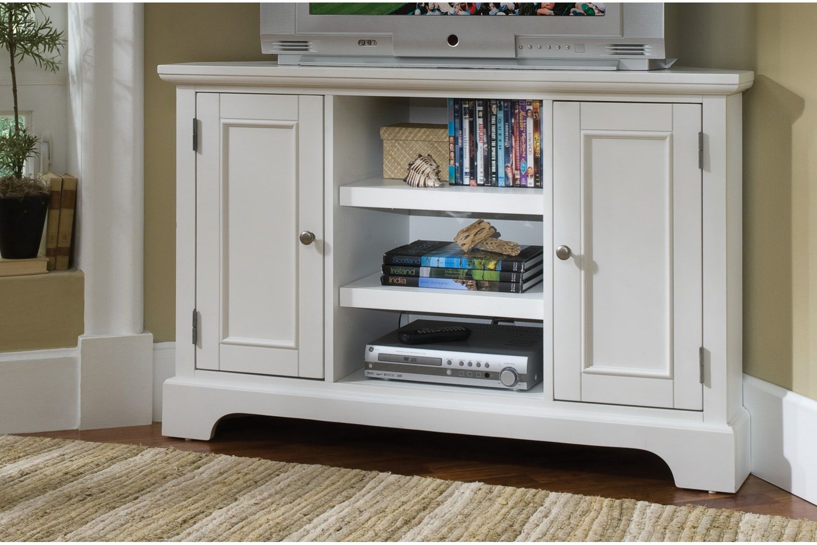 Tv Cabinet With Doors Stands Best Buy Corner Stand For 55 Inch Sears Throughout Trendy Corner Tv Cabinets For Flat Screens With Doors (Photo 9 of 20)