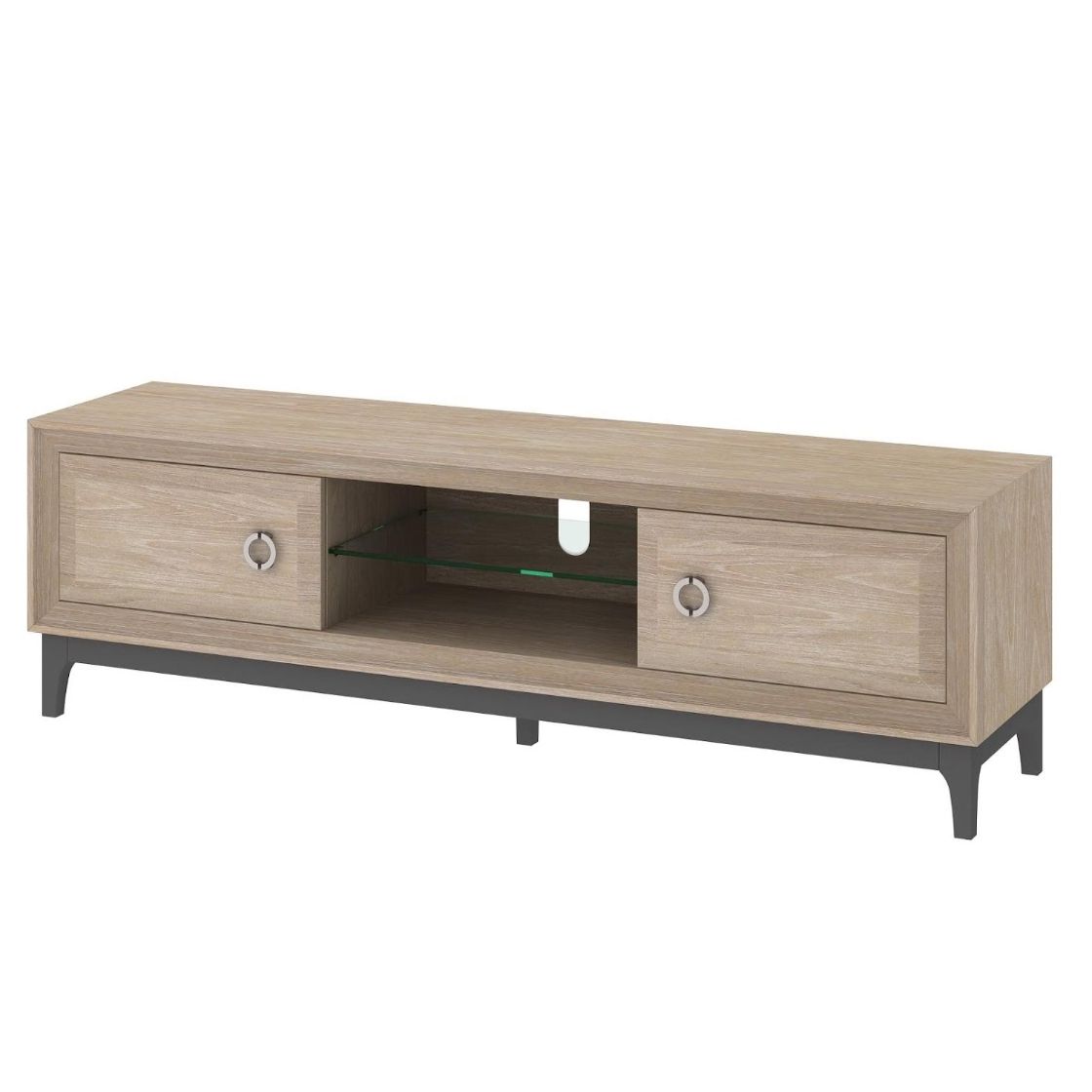 Tv Stand Aspen 170x42,5xh52cm, Body: Light Oak, Legs And Frame: Dark With Most Up To Date Beech Tv Stands (View 19 of 20)
