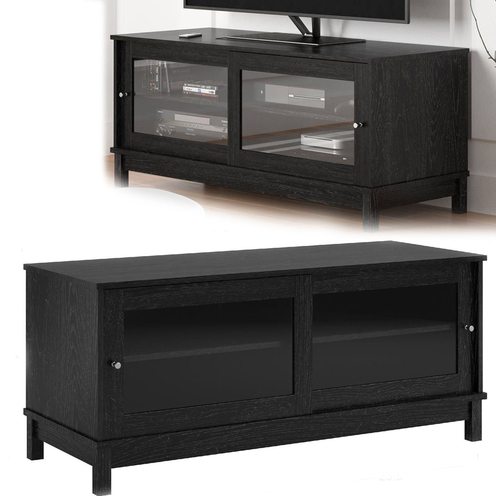 Tv Stand Entertainment Center Media 55 Inch Console Table With 2 Regarding Preferred Entertainment Center Tv Stands (View 5 of 20)