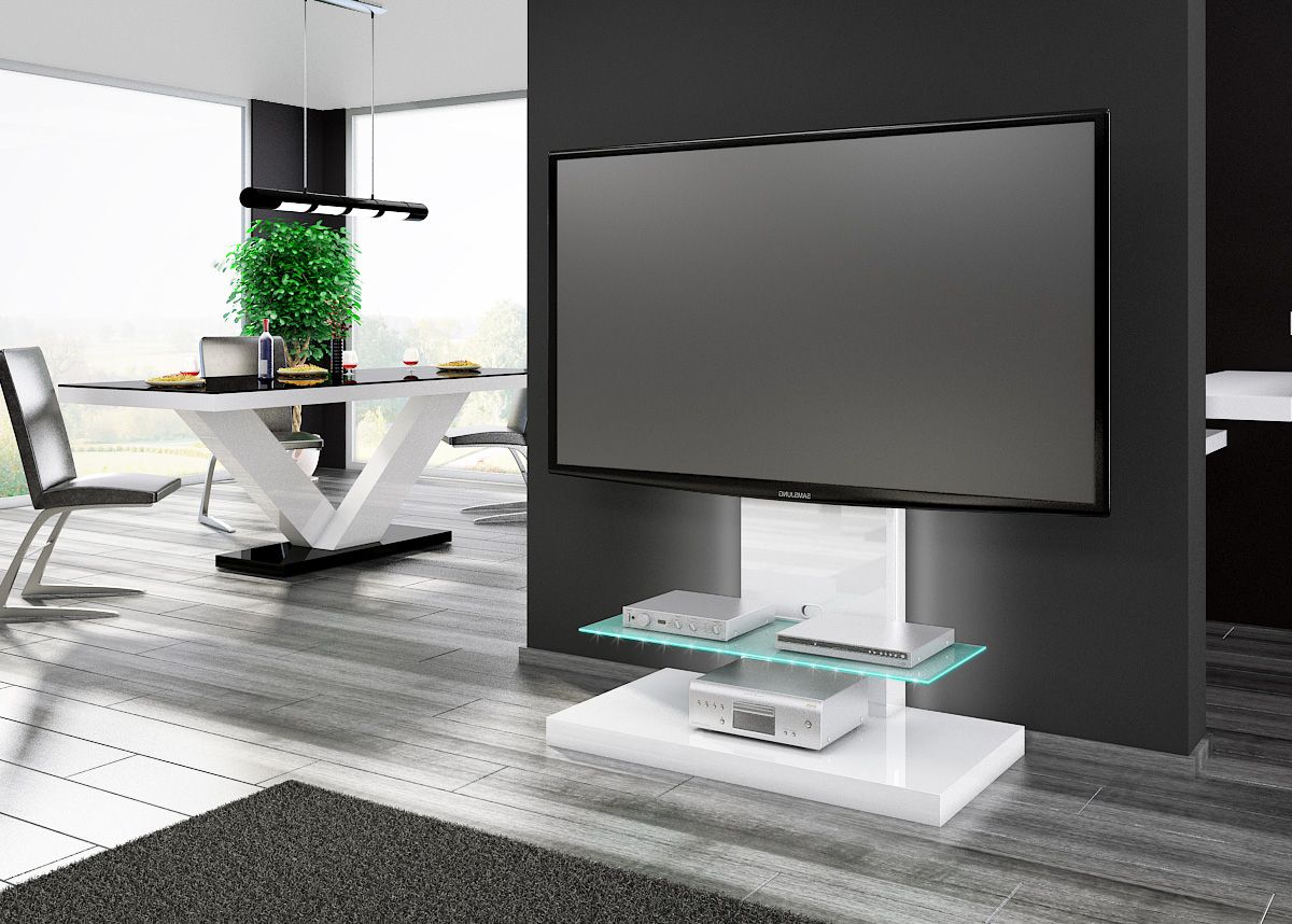 Tv Stands: Inspiring Modern White Gloss Tv Stand Black High Gloss Tv Within Widely Used Modern White Gloss Tv Stands (Photo 20 of 20)