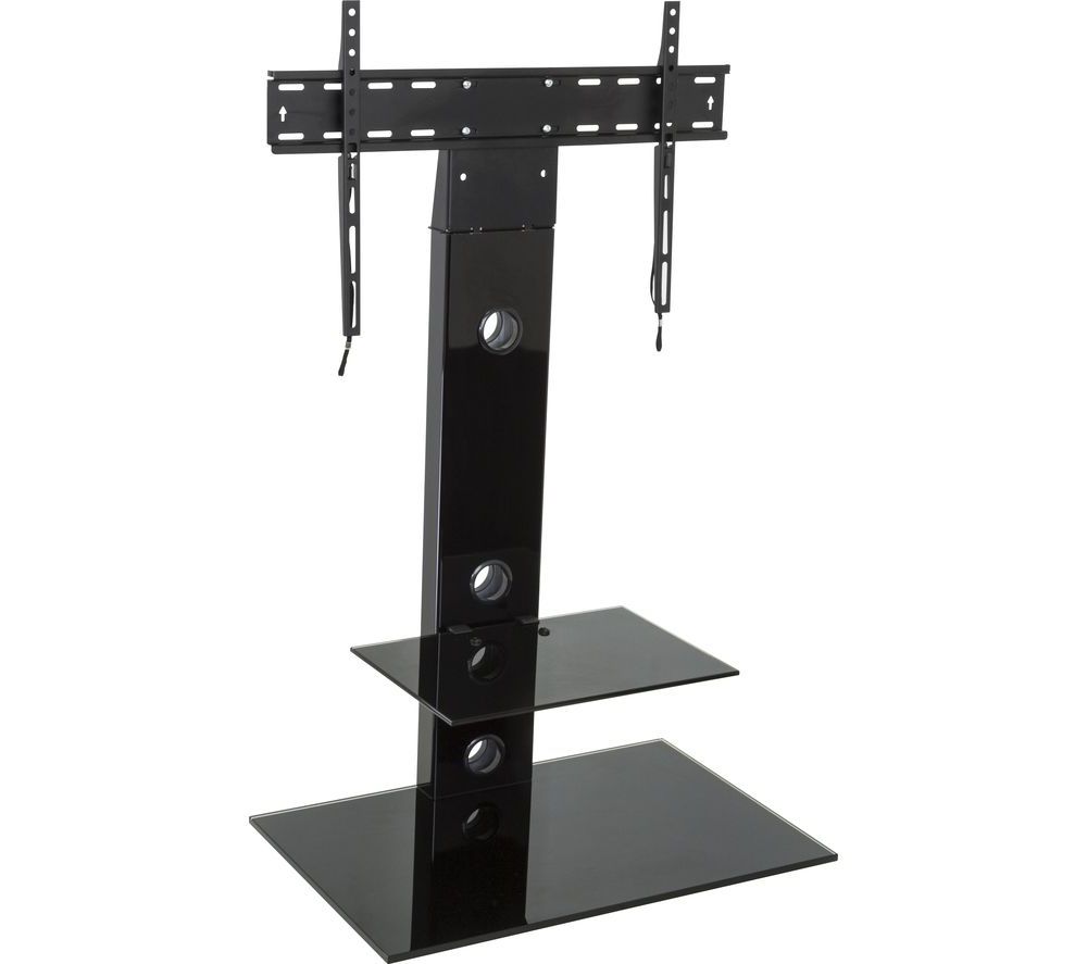 Tv Stands With Bracket In Most Recent Avf Reflections Fsl700leb Lesina Tv Stand With Bracket – Black Deals (View 1 of 20)