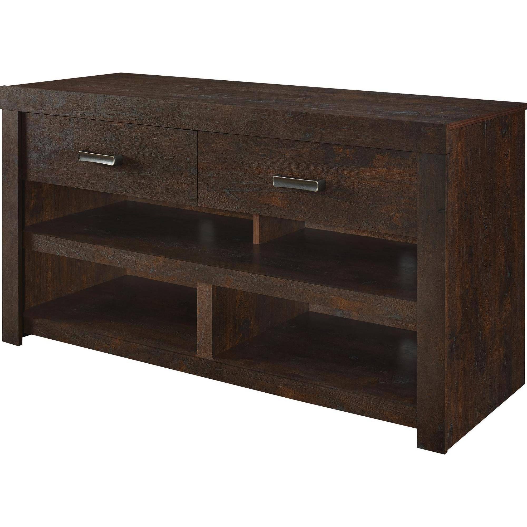 Tv Stands With Drawers And Shelves Throughout Recent Altra Westbrook 42" Tv Stand, Dark Walnut – Walmart (View 6 of 20)