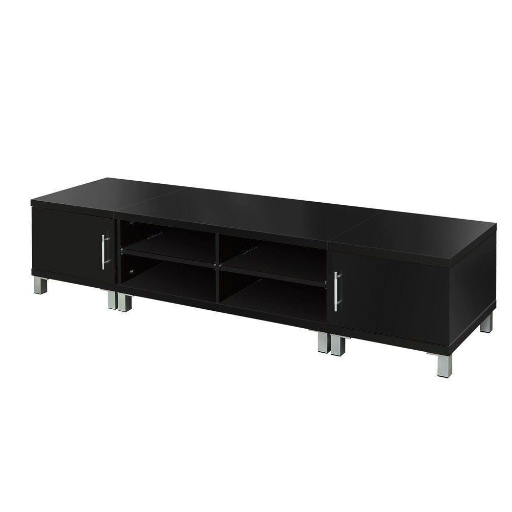 Tv Units Black In Most Current Tv Stand Entertainment Unit Lowline Cabinet Drawer Black In  (View 1 of 20)