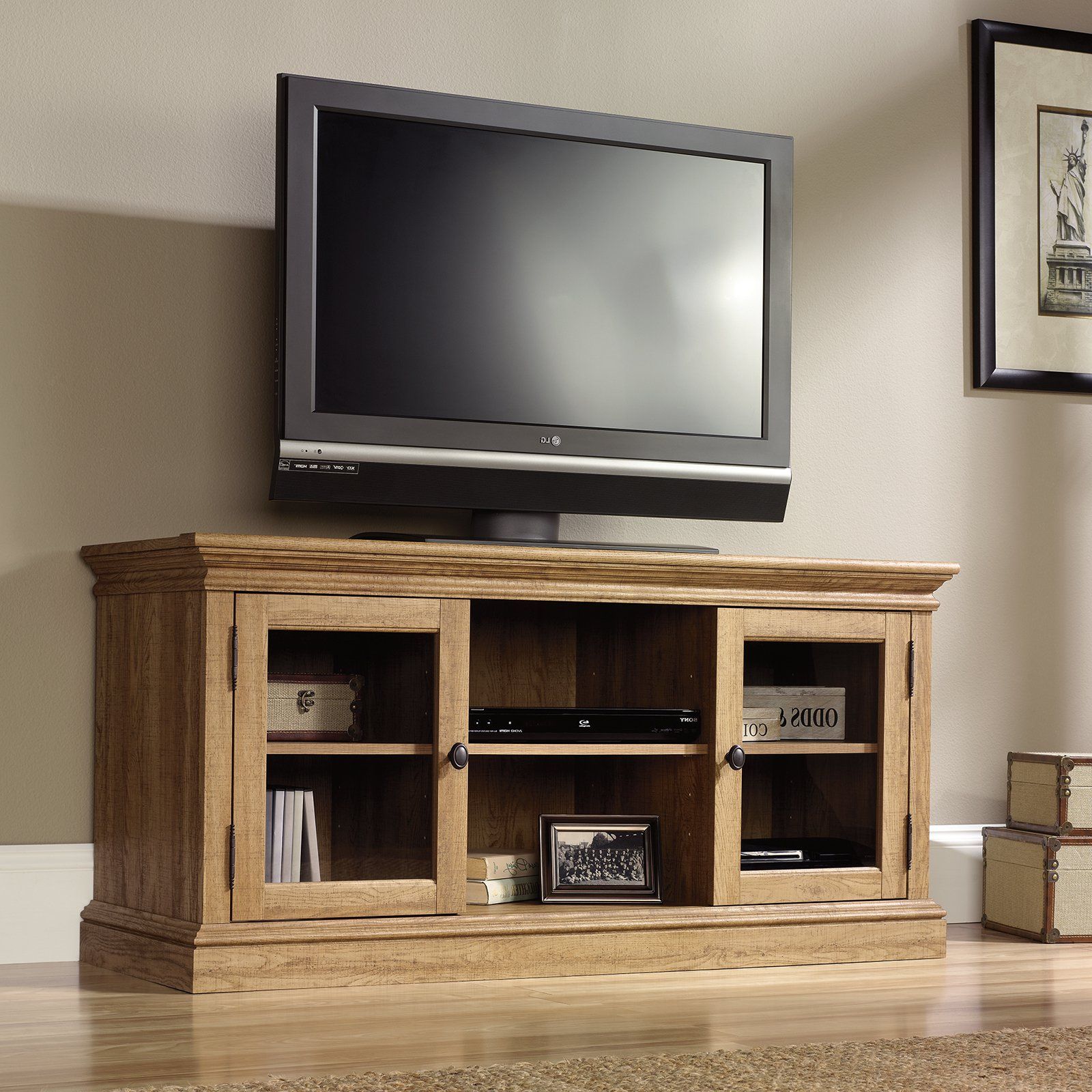 Unique Block Island Inch Oak Tv Stand Then Mission Style Hardware Within Well Known Light Oak Tv Stands Flat Screen (Photo 1 of 20)