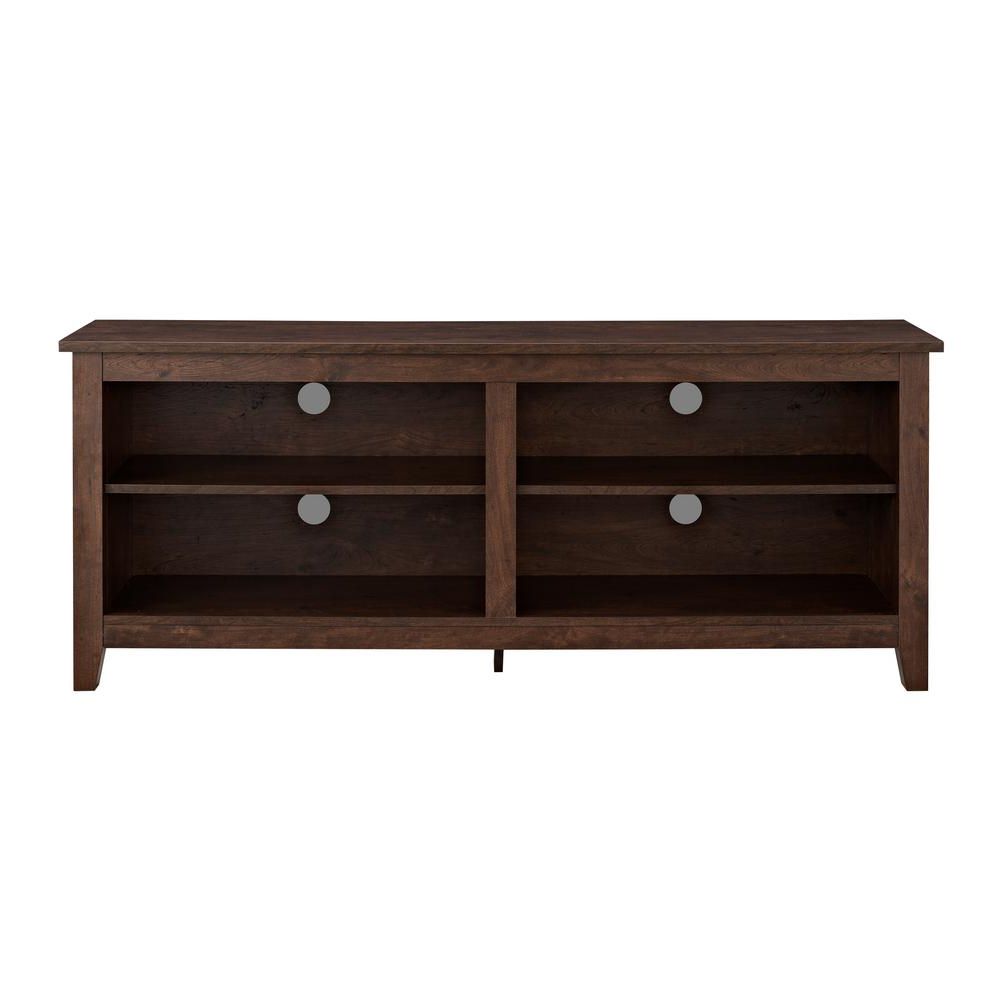 Walker Edison Furniture Company 58 In. Wood Tv Media Stand Storage Throughout Famous Wood Tv Stands (Photo 1 of 20)
