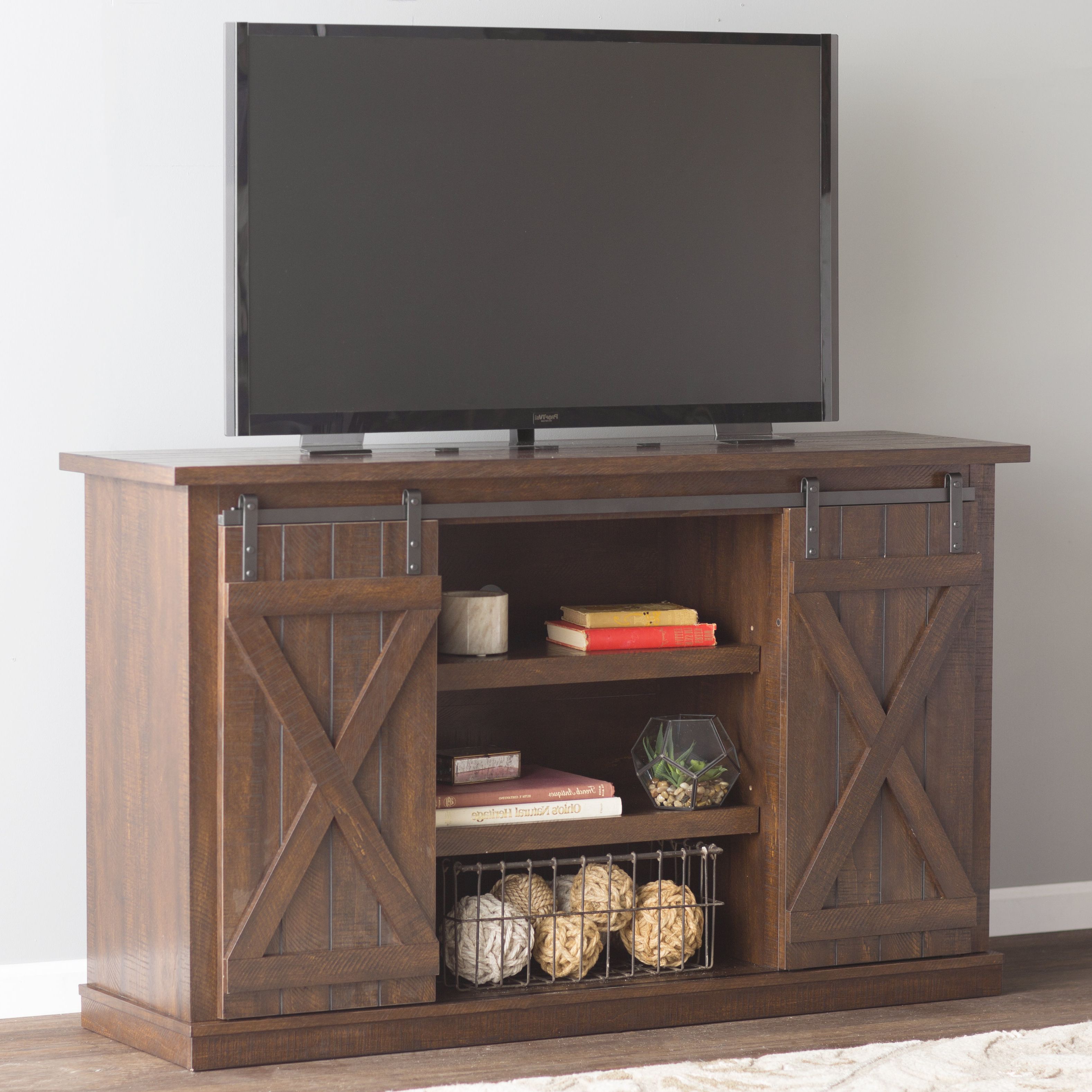 Wayfair Inside Preferred Rustic Pine Tv Cabinets (View 6 of 20)