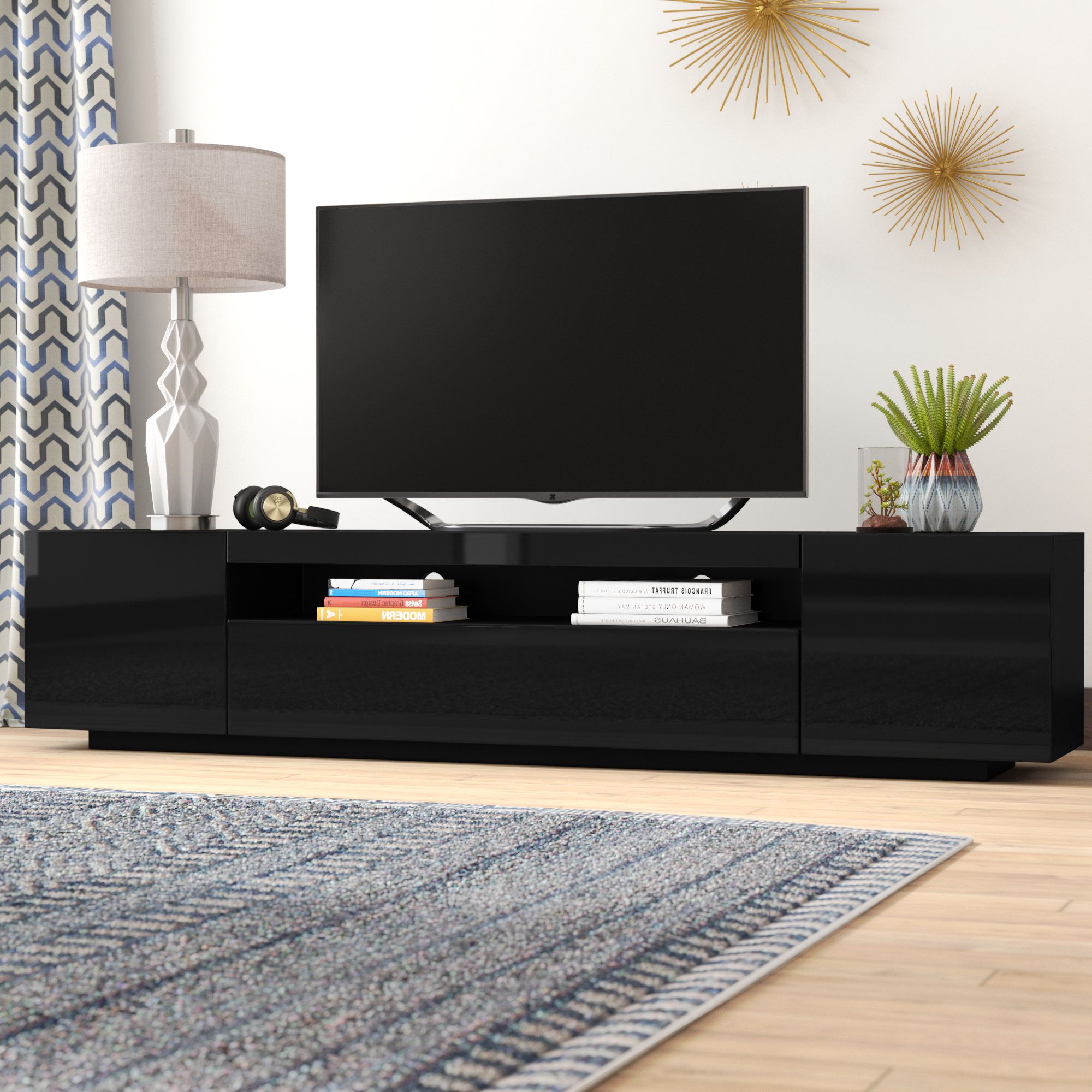 Wayfair Intended For Black Gloss Tv Benches (Photo 16 of 20)