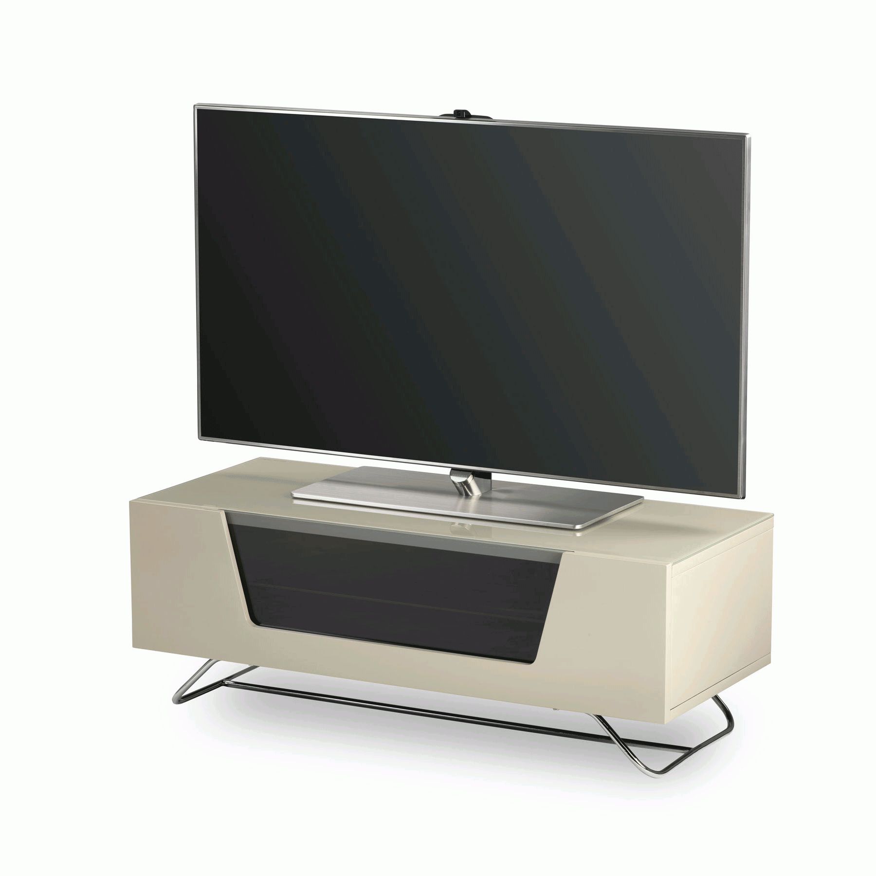 Well Known Alphason Chromium 2 100cm Ivory Tv Stand For Up To 50" Tvs For 100cm Tv Stands (Photo 5 of 20)