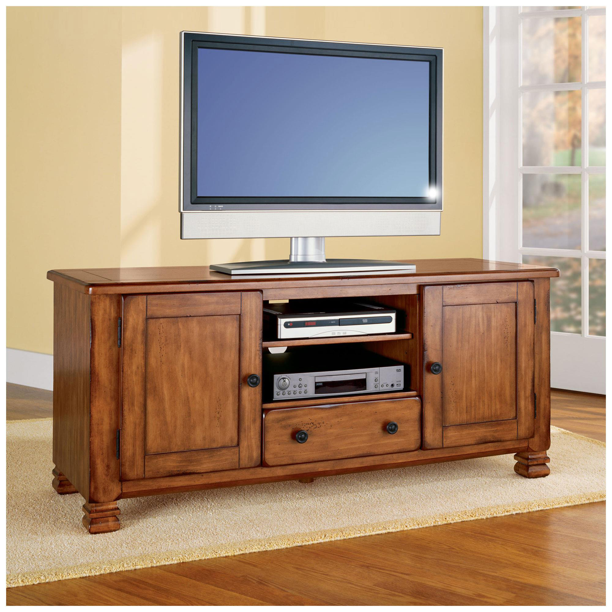 Well Known Amish Corner Tv Stand Solid Wood Console Mission Style Stands For With Oak Tv Cabinets For Flat Screens (Photo 2 of 20)