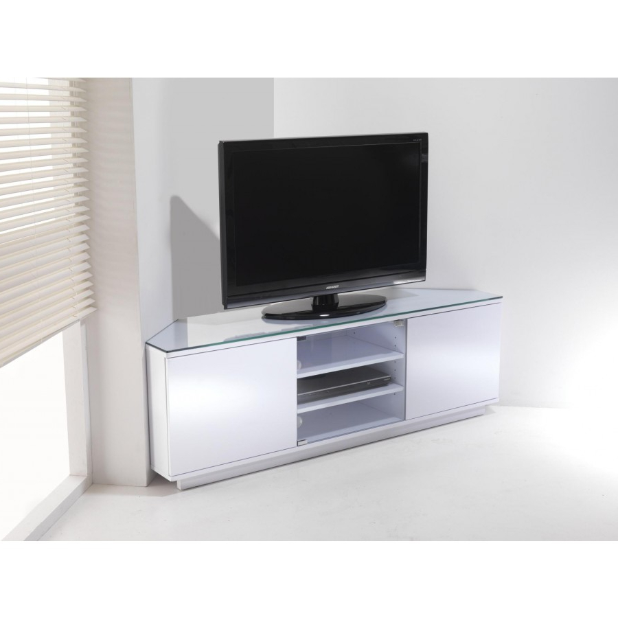 Well Known Corner Tv Unit White Gloss Intended For Tv Stands Best Assembled White Corner Tv Stands Collection White Tv (Photo 2 of 20)