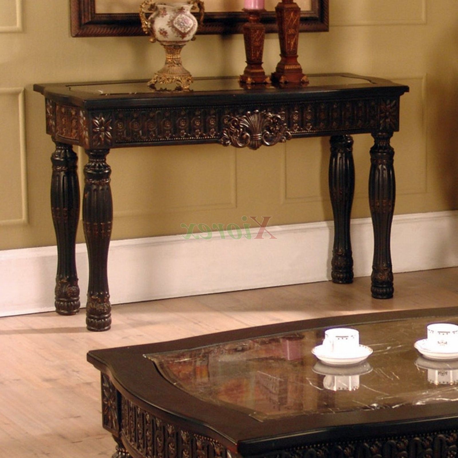 Well Known Orange Inlay Console Tables With Regard To Ajax Faux Marble Inlay Sofa Table Living Space Furniture (View 12 of 20)