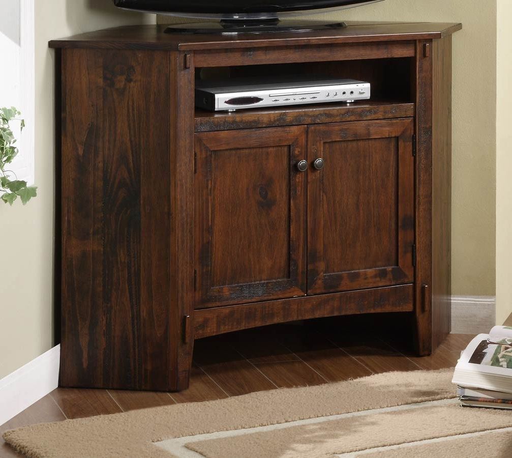 Well Known Rustic Corner Tv Stands With Regard To Ideal Powell Rustic Corner Tv Stand 634 954 Rustic Corner Tv Stand (Photo 6 of 20)