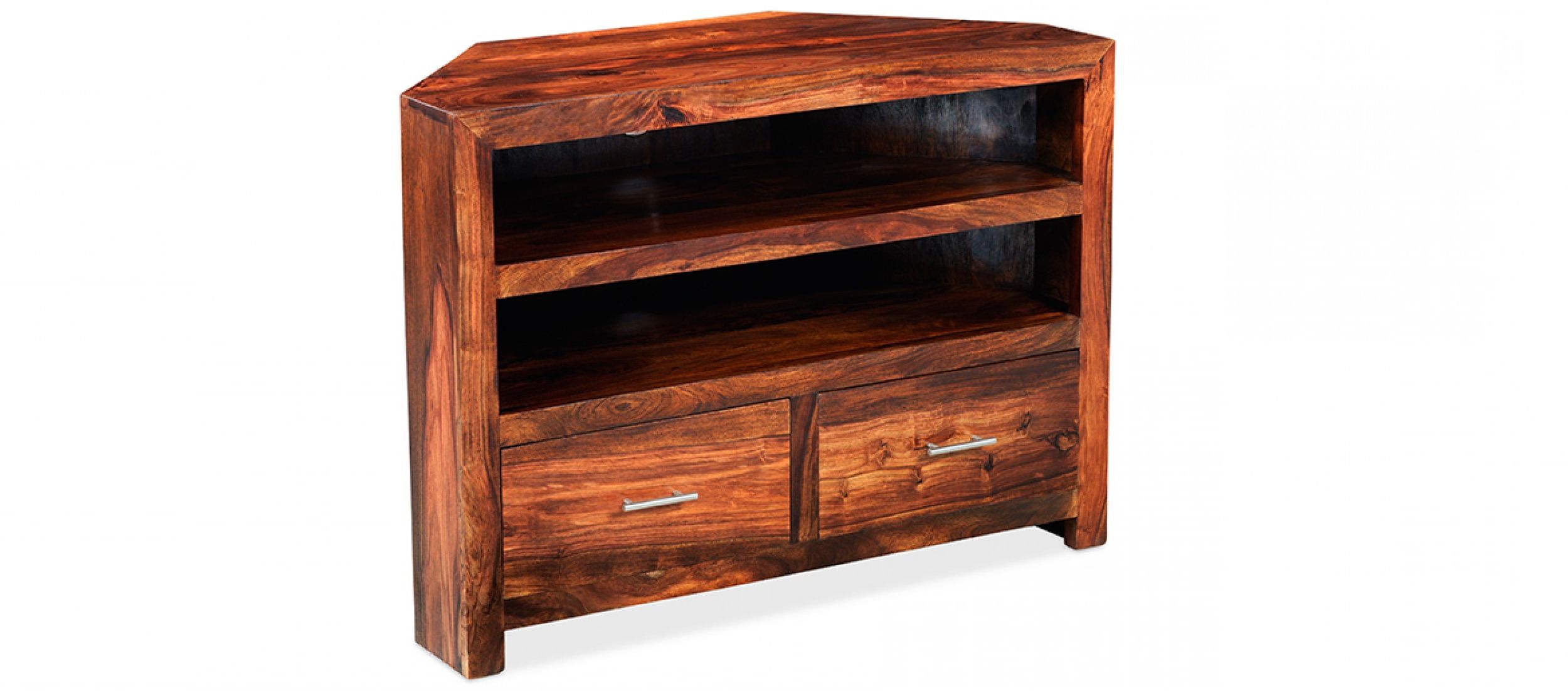 Well Known Wooden Corner Tv Units For Cube Sheesham Corner Tv Cabinet (View 13 of 20)