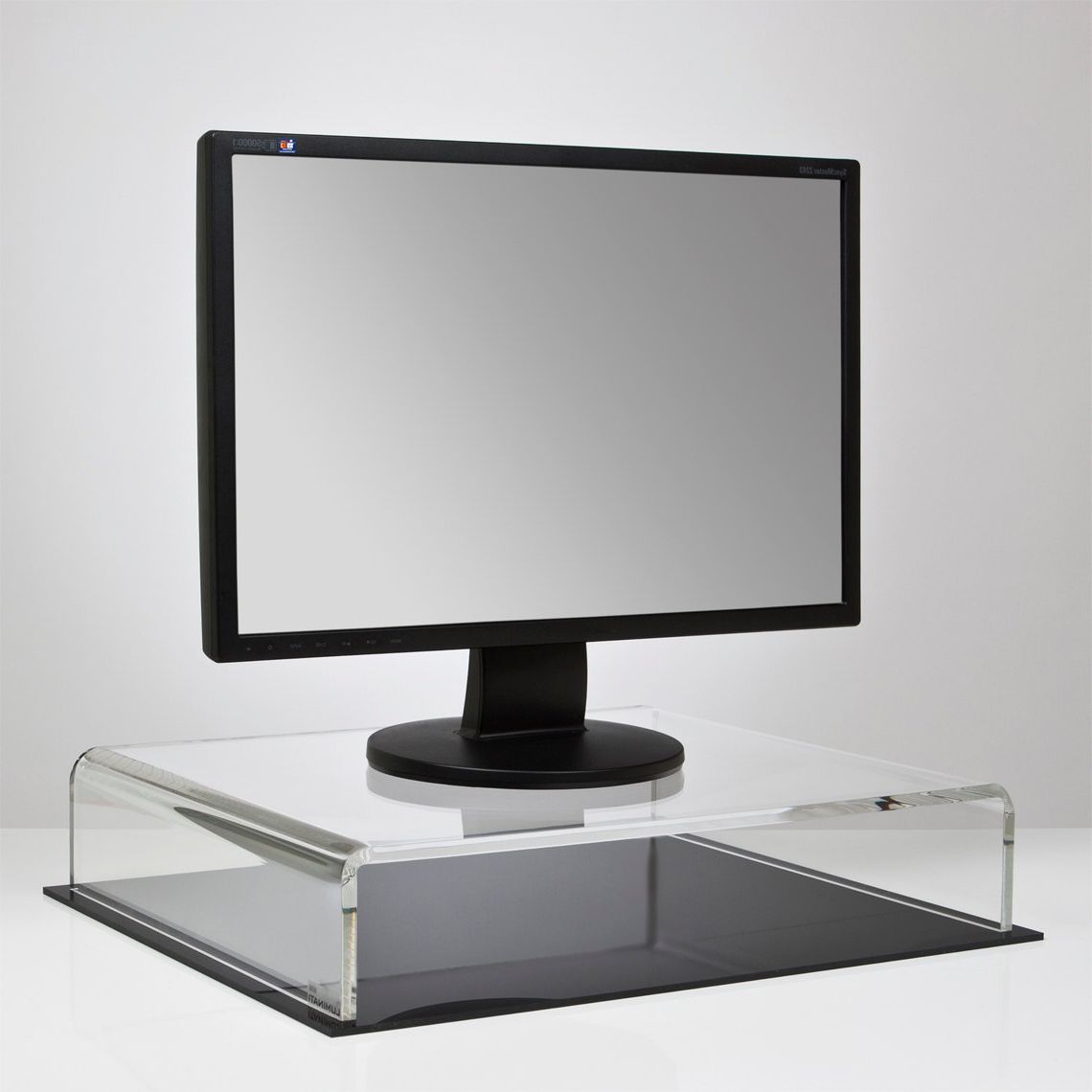 Well Liked Acrylic Tv Stands Inside Acrylic Tv Monitor Riser Monitor Bridge Tv Stand (Photo 15 of 20)