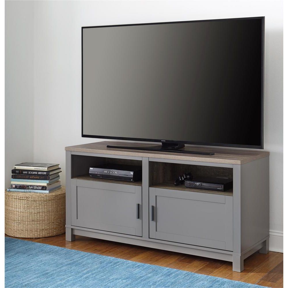 Well Liked Ameriwood 60 In. Viola Gray/sonoma Oak Tv Stand Hd28434 – The Home Depot With Regard To Cheap Oak Tv Stands (Photo 12 of 20)