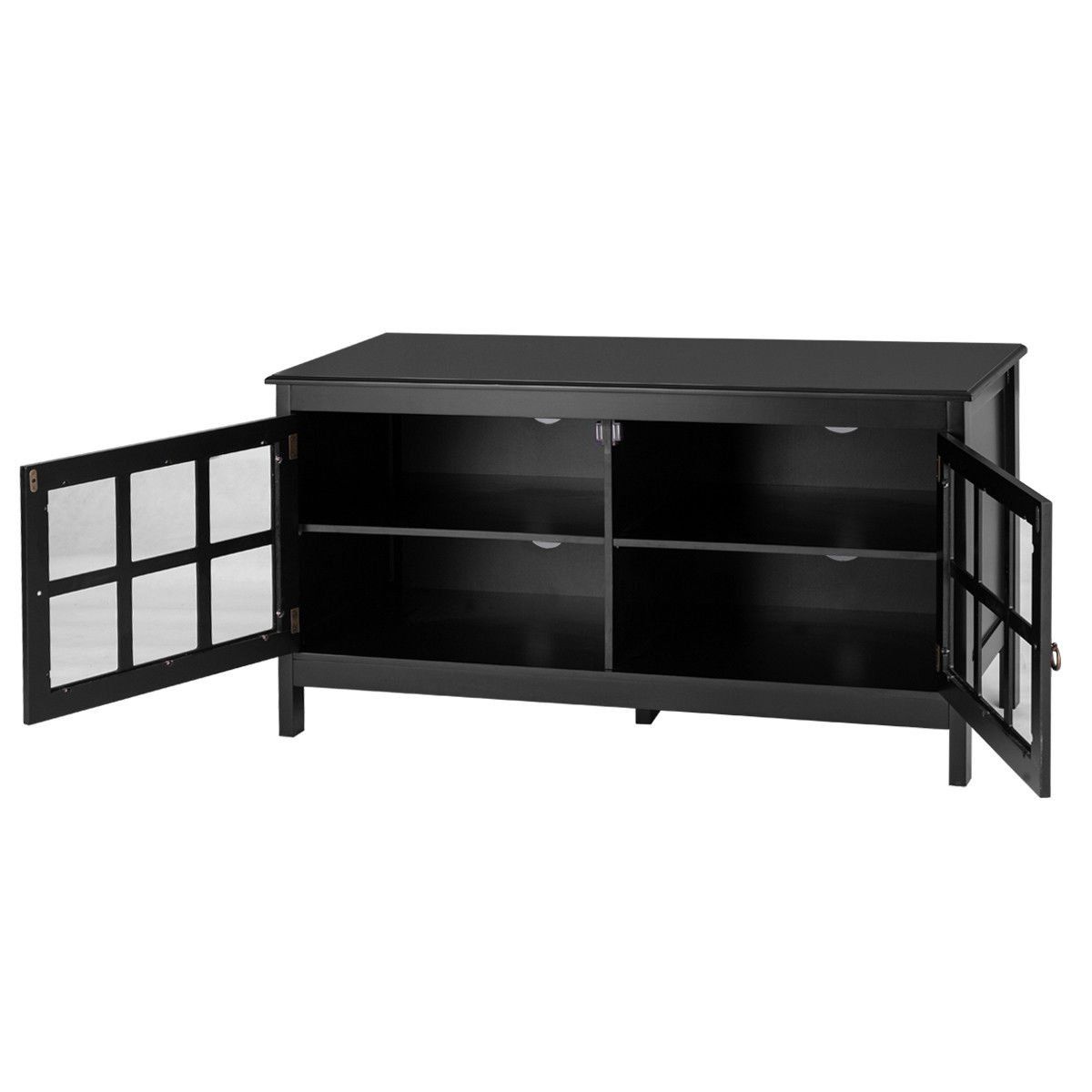 Well Liked Contemporary Wood Tv Stands In Shop Gymax 50'' Tv Stand Modern Wood Storage Console Entertainment (Photo 19 of 20)