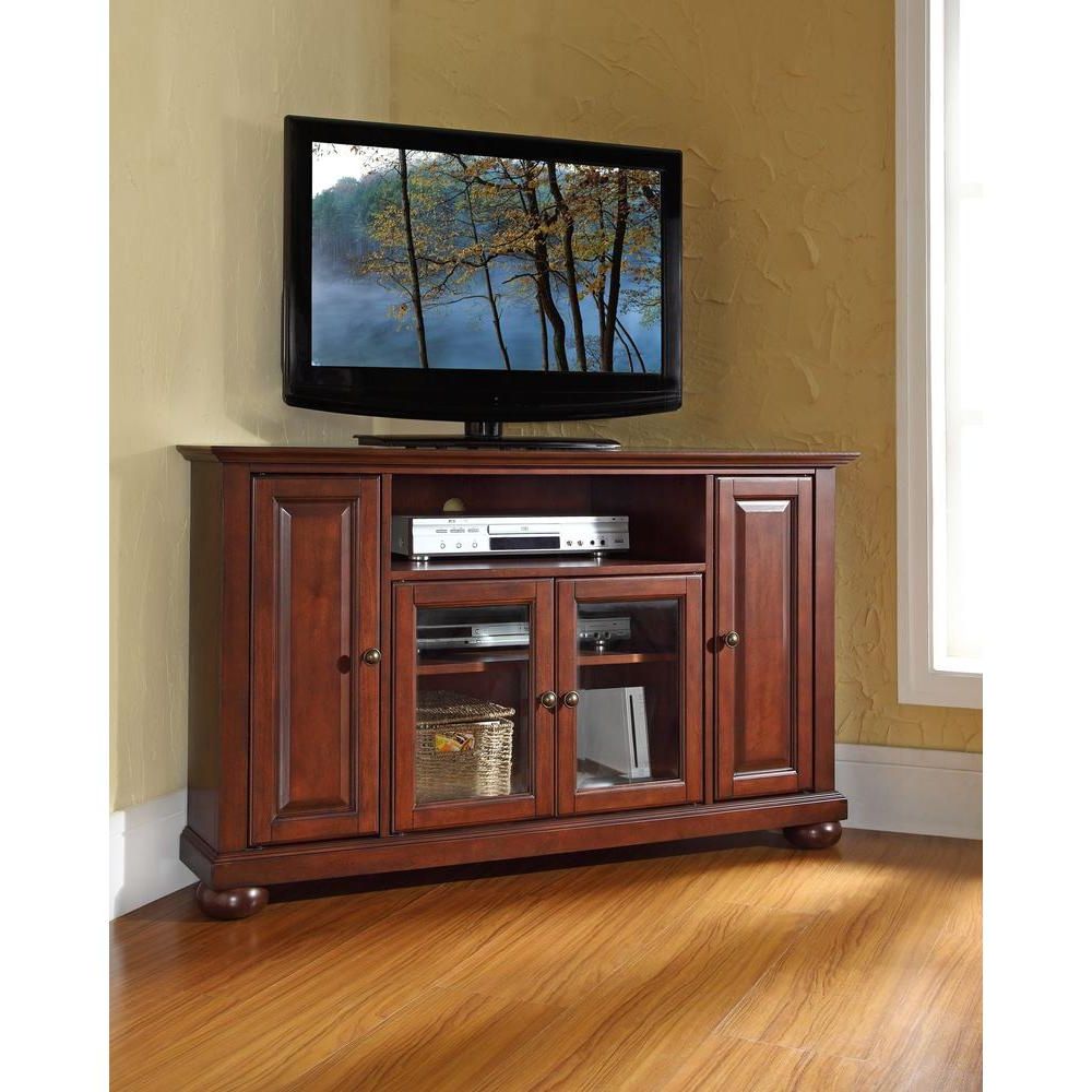 Widely Used Mahogany Corner Tv Stands In Crosley Alexandria Mahogany Entertainment Center Kf10006ama – The (View 7 of 20)