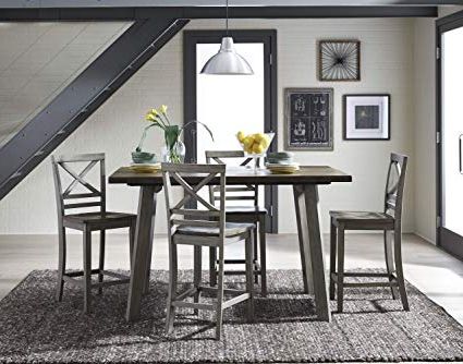 Adan 5 Piece Solid Wood Dining Sets (set Of 5) For Trendy Amazon – Cambridge 99003 5pc Wg Garden Grove 5 Piece Counter (View 11 of 20)