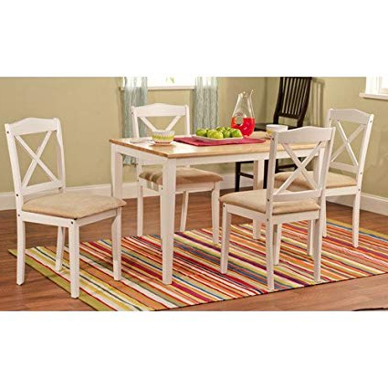 Amazon – Tms Mason 5 Piece Dining Set Finish: White – Table Throughout Most Popular Kieffer 5 Piece Dining Sets (View 7 of 20)