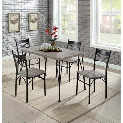 Andover Mills Middleport 5 Piece Dining Set Table Top/chair Color Within Most Recent Middleport 5 Piece Dining Sets (View 4 of 20)