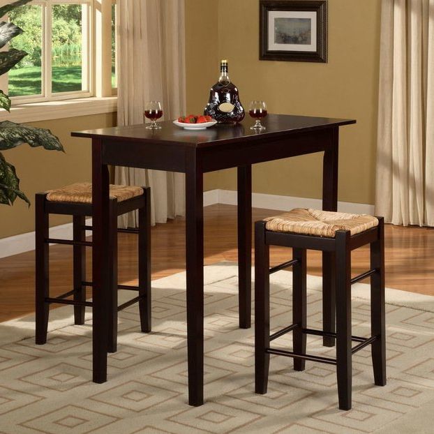 Berrios 3 Piece Counter Height Dining Sets Throughout Famous August Grove Tenney 3 Piece Counter Height Dining Set & Reviews (View 9 of 20)