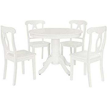 Best And Newest Amazon – Angel Line 23511 21 5 Piece Lindsey Dining Set, White With Mulvey 5 Piece Dining Sets (View 4 of 20)