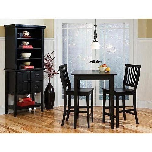 Best And Newest Penelope 3 Piece Counter Height Wood Dining Sets Intended For Counter Height Table Set,, Bar,wood,3 Piece,ebony Finish (View 13 of 20)