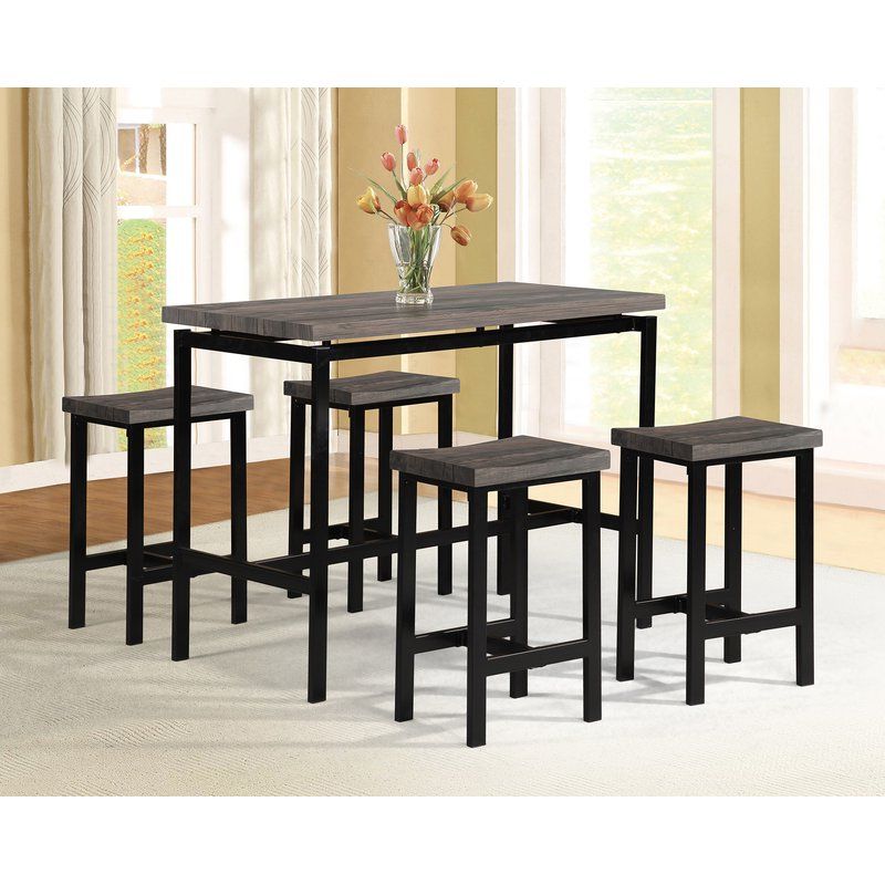 Denzel 5 Piece Counter Height Breakfast Nook Dining Sets In Famous Wrought Studio Denzel 5 Piece Counter Height Breakfast Nook Dining (View 1 of 20)