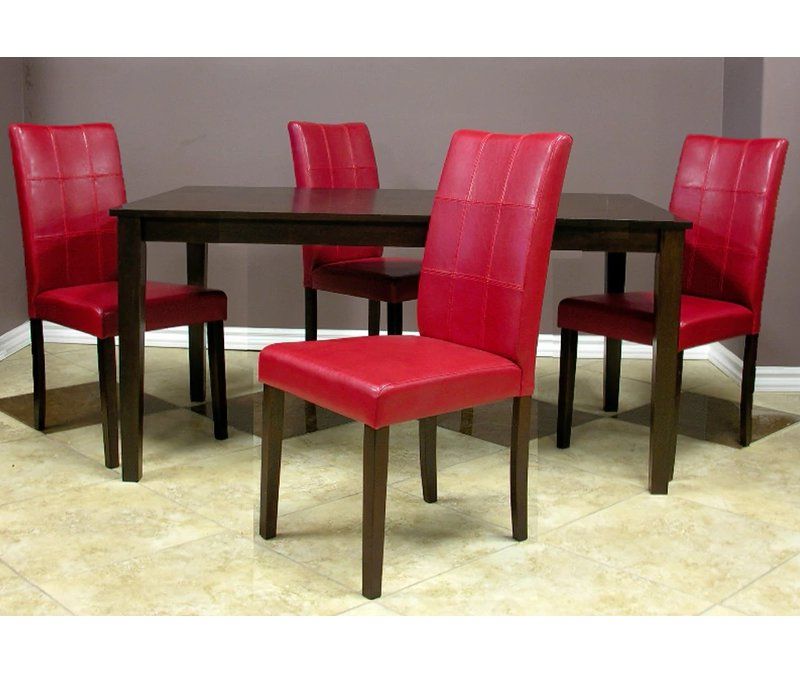 Famous Warehouse Of Tiffany Evellen 5 Piece Solid Wood Dining Set (View 1 of 20)