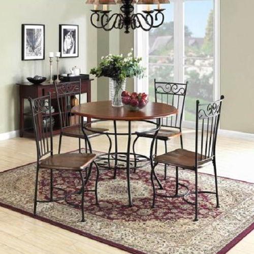 Kieffer 5 Piece Dining Sets For Recent Dining Room Sets Antique Dinette 5 Piece Metal Wood Vintage Kitchen (Photo 12 of 20)