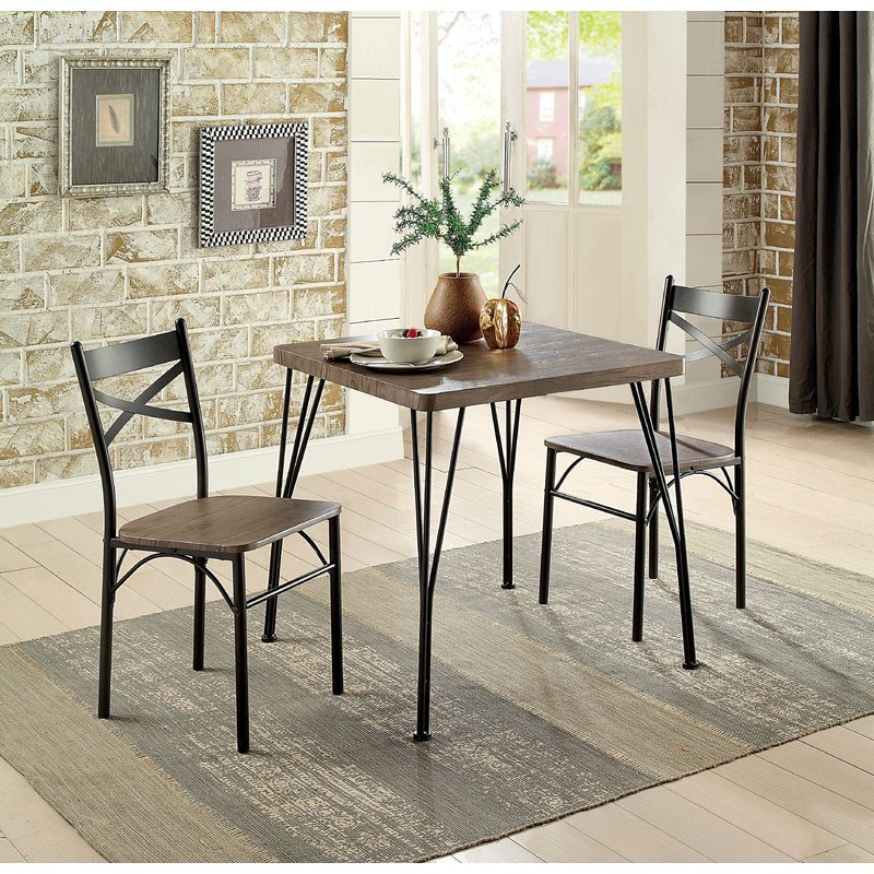 Laurel Foundry Modern Farmhouse Guertin 3 Piece Dining Set & Reviews Within Most Popular 3 Piece Dining Sets (Photo 1 of 20)