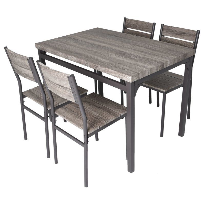 Most Current Gracie Oaks Emmeline 5 Piece Breakfast Nook Dining Set & Reviews For 5 Piece Breakfast Nook Dining Sets (View 2 of 20)