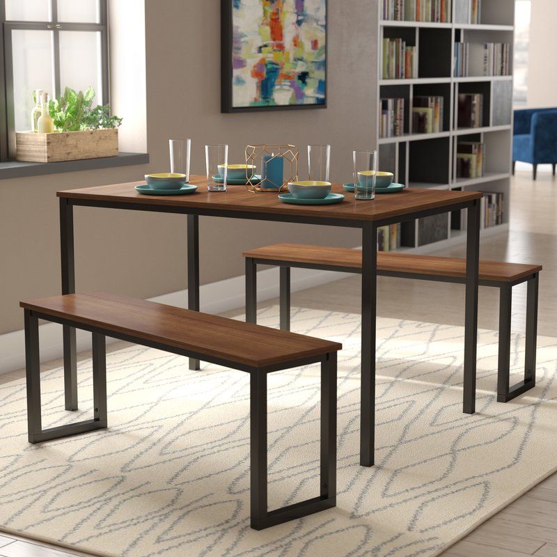 Most Popular Modern Rustic Interiors Frida 3 Piece Dining Table Set & Reviews For Frida 3 Piece Dining Table Sets (View 1 of 20)