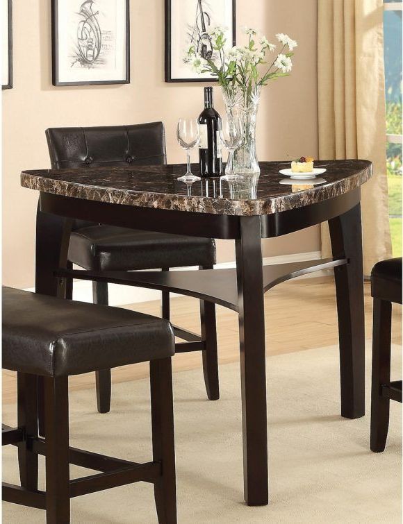 Most Recently Released Furniture Contemporary Triangular Dining Room Table With Clear Glass Regarding Hood Canal 3 Piece Dining Sets (View 6 of 20)