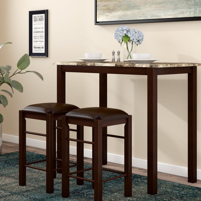 Most Recently Released Winston Porter Penelope 3 Piece Counter Height Wood Dining Set For Penelope 3 Piece Counter Height Wood Dining Sets (View 1 of 20)