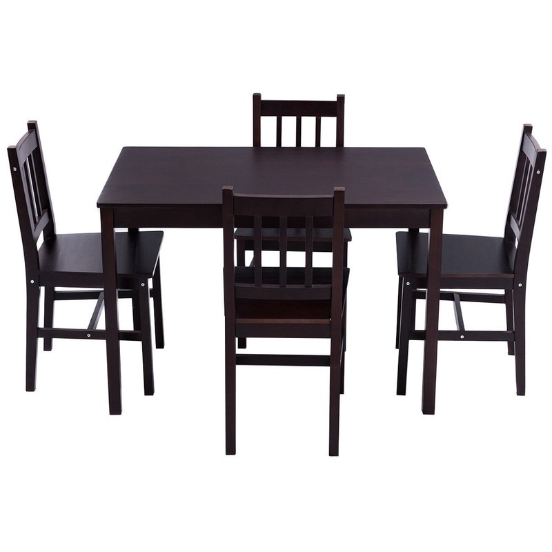 Most Up To Date Sundberg 5 Piece Solid Wood Dining Sets For Winston Porter Sundberg 5 Piece Solid Wood Dining Set & Reviews (View 2 of 20)