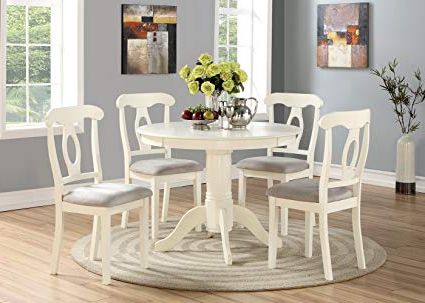 Mulvey 5 Piece Dining Sets With Regard To Latest Amazon – Angel Line 23511 21 5 Piece Lindsey Dining Set, White (View 3 of 20)