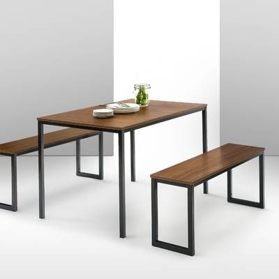 Popular Evellen 5 Piece Solid Wood Dining Sets (set Of 5) With Regard To Modern & Contemporary Dining Room Sets (View 12 of 20)