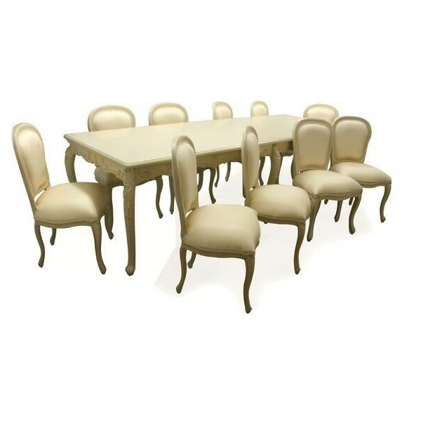 Popular French Shabby Chic 10 Seat Dining Table (View 15 of 20)