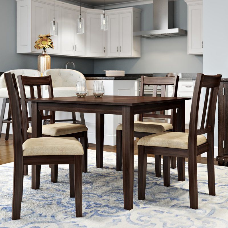 Recent Alcott Hill Owings 5 Piece Dining Set & Reviews (View 1 of 20)