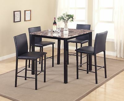 Red Barrel Studio Belmore 5 Piece Counter Height Dining Set Throughout Well Known Hanska Wooden 5 Piece Counter Height Dining Table Sets (set Of 5) (View 11 of 20)